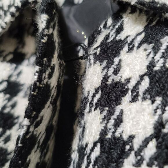 Harvé Bernard Black and White Metallic Tweed Jacket L - Picture 6 of 9